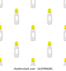 Illustration on theme colored kit baby milk in clear bottle with rubber pacifier. Baby milk bottle consisting of collection to newborn, good pacifier. Pacifier in milk bottle it baby care equipment.