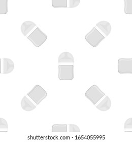Illustration auf Thema bunte Kit Babymilch in klare Flasche mit Gummi-Pazifik. Babymilchflasche, bestehend aus der Sammlung bis zum Neugeborenen, guter Pazifik. Pazifischer in Milchflasche es Babypflegegerät.