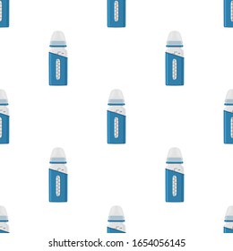 Illustration on theme colored kit baby milk in clear bottle with rubber pacifier. Baby milk bottle consisting of collection to newborn, good pacifier. Pacifier in milk bottle it baby care equipment.