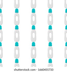 Illustration on theme colored kit baby milk in clear bottle with rubber pacifier. Baby milk bottle consisting of collection to newborn, good pacifier. Pacifier in milk bottle it baby care equipment.