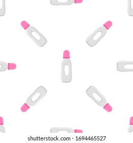 Illustration on theme colored kit baby milk in clear bottle with rubber pacifier. Baby milk bottle consisting of collection to newborn, good pacifier. Pacifier in milk bottle it baby care equipment.