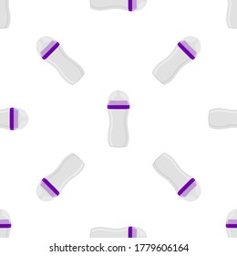 Illustration on theme colored kit baby milk in clear bottle with rubber pacifier. Baby milk bottle consisting of collection to newborn, good pacifier. Pacifier in milk bottle it baby care equipment.