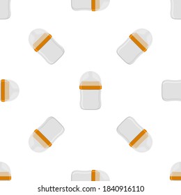 Ilustración sobre el kit de color temático leche para bebé en botella transparente con un pacificador de goma. Botella de leche de bebé que consiste en recolección para recién nacidos, buen pacificador. Pacificador en botellas de leche, equipo de cuidado de bebés.