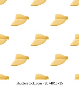 Illustration on theme colored pattern hats visor, beautiful caps in white background. Caps pattern consisting of collection hats visor for wearing. Pattern of design hats, caps visor for weather.