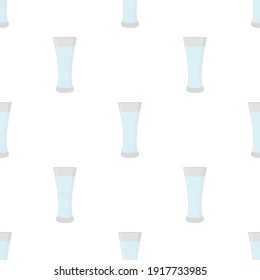 Illustration on theme colored set identical types glass cups for drinking water. Water pattern consisting of collection kitchen accessory, same glass cups to organic food. Tasty water in glass cups.