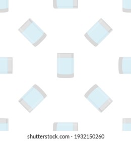 Illustration on theme colored set identical types glass cups for drinking water. Water pattern consisting of collection kitchen accessory, same glass cups to organic food. Tasty water in glass cups.