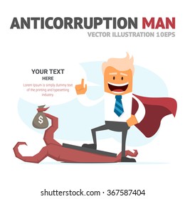 The illustration on the theme of corruption. Vector eps10