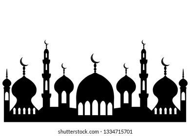 Illustration On Theme Different Types Mosques Stock Vector (Royalty ...