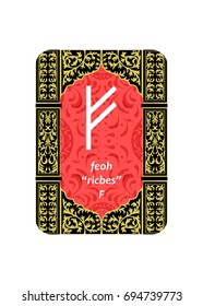 An illustration on a theme of divination with cards with runes.
