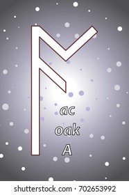 An illustration on a theme of divination with cards with runes.