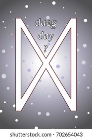 An illustration on a theme of divination with cards with runes.