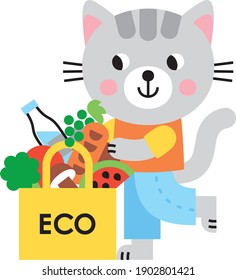 Illustration on the theme of ecology and healthy food