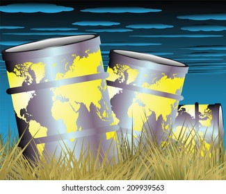 The illustration on the theme of environmental disaster