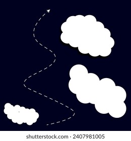 illustration on the theme of flight to success