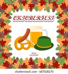 Illustration on theme fun popular German holiday celebration oktoberfest, festival consisting of celebration national German holiday oktoberfest, amusement oktoberfest it celebration German holiday