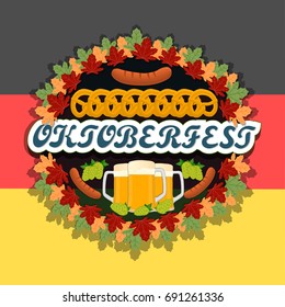 Illustration on theme fun popular German holiday celebration oktoberfest, festival consisting of celebration national German holiday oktoberfest, amusement oktoberfest it celebration German holiday