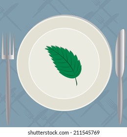 Illustration on the theme of healthy living and organic food