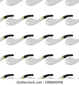 Illustration on theme many identical seamless types smoke pipes different size for tobacco. Pipe pattern consisting of color collection accessory of smoke tobacco. Tobacco smoke pipe to damage health.