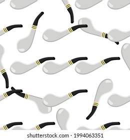 Ilustración sobre el tema muchos tipos idénticos de tubos de humo sin soldadura de diferente tamaño para el tabaco. Patrón de tubería consistente en el accesorio de recolección de color del tabaco de humo. Tubo de humo de tabaco para dañar la salud.