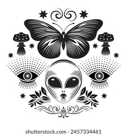 illustration on the theme of mystic and esoteric. 