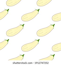 Ilustración sobre el tema de la berenjena patrón, berenjena vegetal para foca. Patrón vegetal que consiste en una hermosa berenjena, muchas berenjenas. Sencillo patrón de verduras coloridas de berenjenas.