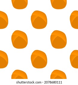 Illustration on theme pattern hats indian turban, beautiful caps in white background. Caps pattern consisting of collection hats indian turban for wearing. Pattern of design hats, caps indian turban.