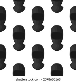 Illustration on theme pattern hats balaclava, beautiful caps in white background. Caps pattern consisting of collection hats balaclava for wearing. Pattern of design hats, caps balaclava for weather.