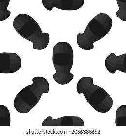 Illustration on theme pattern hats balaclava, beautiful caps in white background. Caps pattern consisting of collection hats balaclava for wearing. Pattern of design hats, caps balaclava for weather.