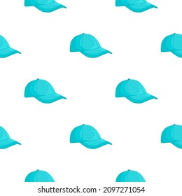 Illustration on theme pattern hats baseball, beautiful caps in white background. Caps pattern consisting of collection hats baseball for wearing. Pattern of design hats, caps baseball for weather.