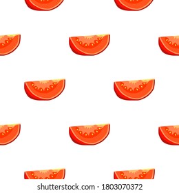 Illustration on theme of pattern red tomato, vegetable ketchup for seal. Vegetable pattern consisting of beautiful red tomato, many ketchup. Simple colorful vegetable pattern from red ketchup tomato.