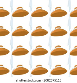 Illustration on theme pattern women sun hats, beautiful caps in white background. Caps pattern consisting of collection women sun hats for wearing. Pattern of design hats, women sun caps for weather.