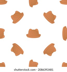 Illustration on theme pattern women sun hats, beautiful caps in white background. Caps pattern consisting of collection women sun hats for wearing. Pattern of design hats, women sun caps for weather.