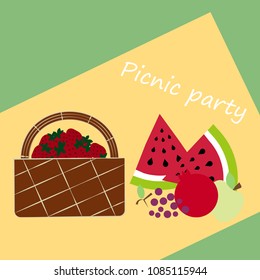 illustration on the theme of picnic