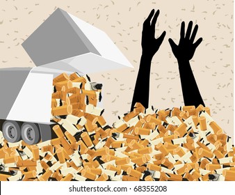 Illustration on a theme of a problem of smoking