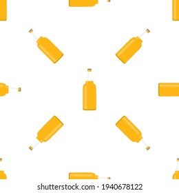 Illustration on theme seamless beer glass bottles with lid for brewery. Pattern beer consisting of many identical glass bottles on white background. Glass bottles it main accessory for beer gourmet.