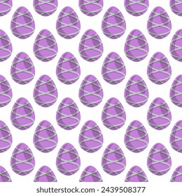 Illustration on theme seamless celebration holiday Easter with hunt colorful bright eggs, seamless pattern consisting of many hunt Easter eggs, hunt beautiful Easter eggs are main seamless accessory