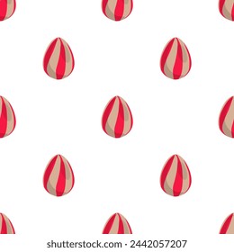 Illustration on theme seamless celebration holiday Easter with hunt colorful bright eggs, seamless pattern consisting of many hunt Easter eggs, hunt beautiful Easter eggs are main seamless accessory