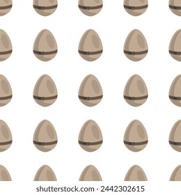 Illustration on theme seamless celebration holiday Easter with hunt colorful bright eggs, seamless pattern consisting of many hunt Easter eggs, hunt beautiful Easter eggs are main seamless accessory