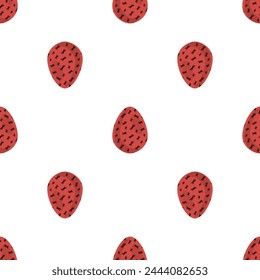 Illustration on theme seamless celebration holiday Easter with hunt colorful bright eggs, seamless pattern consisting of many hunt Easter eggs, hunt beautiful Easter eggs are main seamless accessory