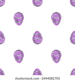 Illustration on theme seamless celebration holiday Easter with hunt colorful bright eggs, seamless pattern consisting of many hunt Easter eggs, hunt beautiful Easter eggs are main seamless accessory