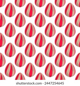 Ilustración sobre el tema de celebración sin fisuras de Pascua con la caza de coloridos huevos brillantes, patrón sin fisuras que consiste en muchos huevos de Pascua de caza, cazan hermosos huevos de Pascua son el principal accesorio sin fisuras