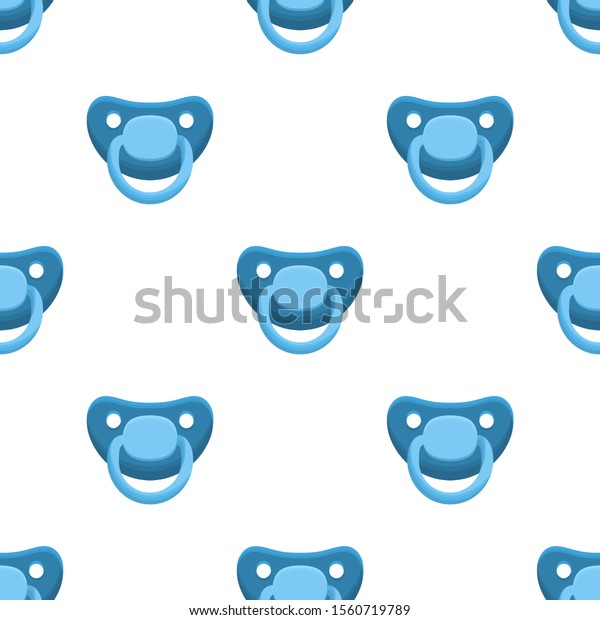 Illustration on theme seamless pattern baby\
pacifiers, dummy with rubber nipple. Baby pacifiers consisting of\
collection to newborn, good dummy nipple. Dummy nipple in pacifiers\
it baby care\
equipment
