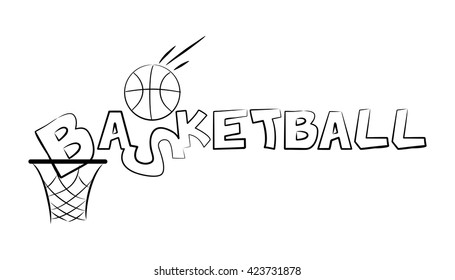 illustration on the theme of sport and a healthy lifestyle - basketball .