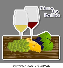 illustration on theme various sweet tasty natural wine