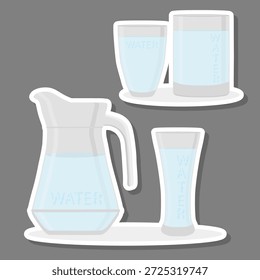 Illustration on theme various sweet tasty natural water