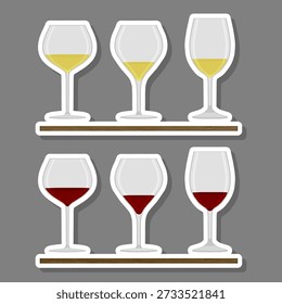 Ilustración sobre el tema Varios vinos naturales sabrosos dulces