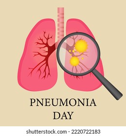 Illustration on the theme World Pneumonia Day.