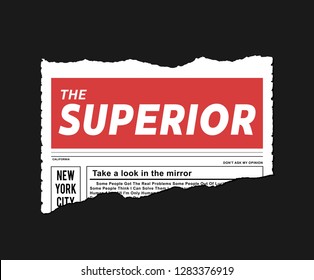 Illustration On Torn Paper Slogan, t-shirt for graphic design and different jobs - vector 