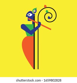 illustration on wall art design based on Indian mythology