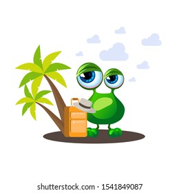 
Illustration on which the monster goes on a journey